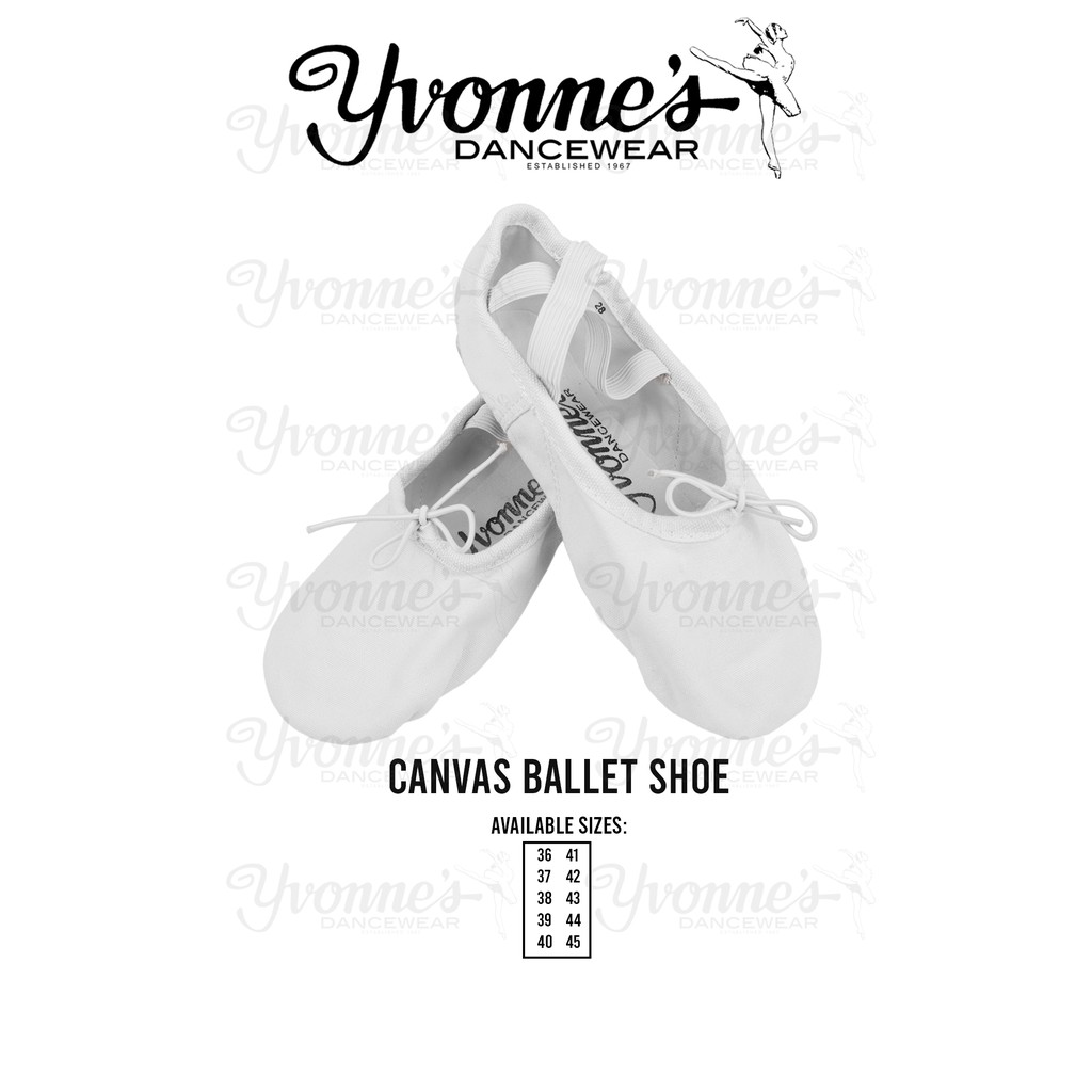 white canvas ballet shoes