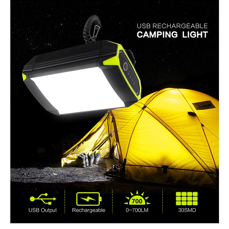 2022 New Flasher Mobile Power Bank Flashlight USB Port Camping Tent