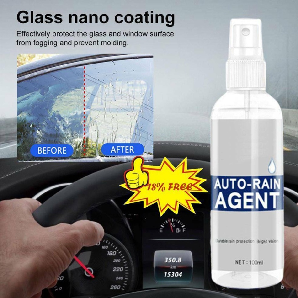 New Car Rain Repellent Glass Waterproof Coating Agent Hydrophobic Coating Spray Shopee Philippines