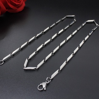 Width 3mm Stainless Steel Rolo Chain High Quality  Silver Color Bamboo Chain Necklace Men Jewelry 20” 22” 24” #5