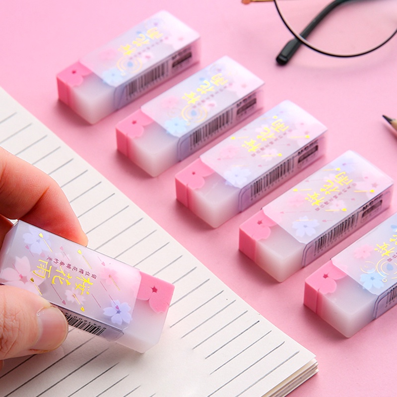 M&G. Creative Dust-Less Cherry Blossoms Series Eraser Soft Cute Eraser ...