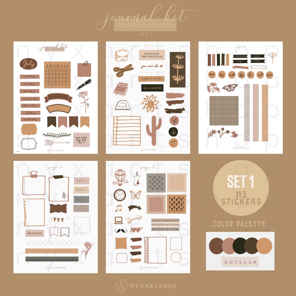 Journal Kits Set 1 Printable | Shopee Philippines