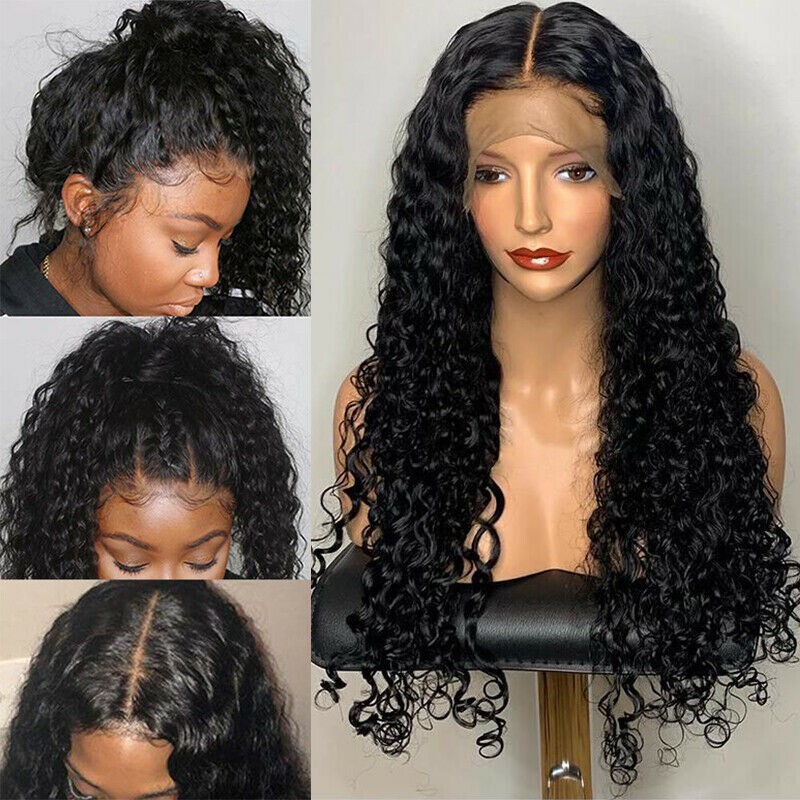 Deep Curly Wave Lace Front Wigs Malaysian Remy Human Hair Wig