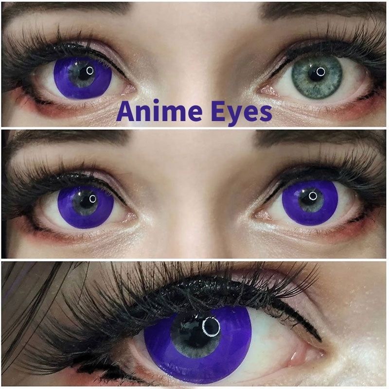 2Pcs Cosplay Lens Colored Contact Lenses Anime Eyes Hallowen Cosmetics ...