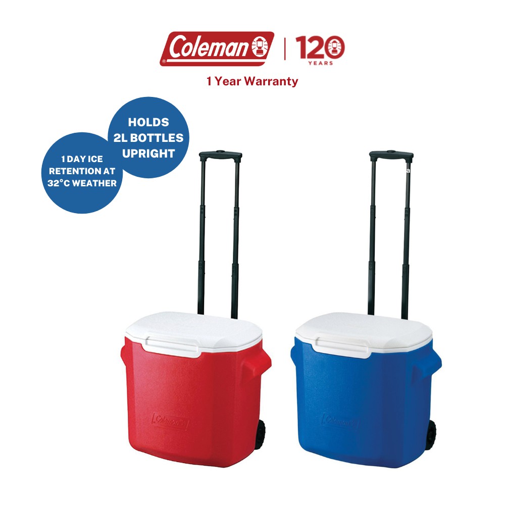 Coleman 16 Quart Personal Cooler with Retractable Handles and Wheels