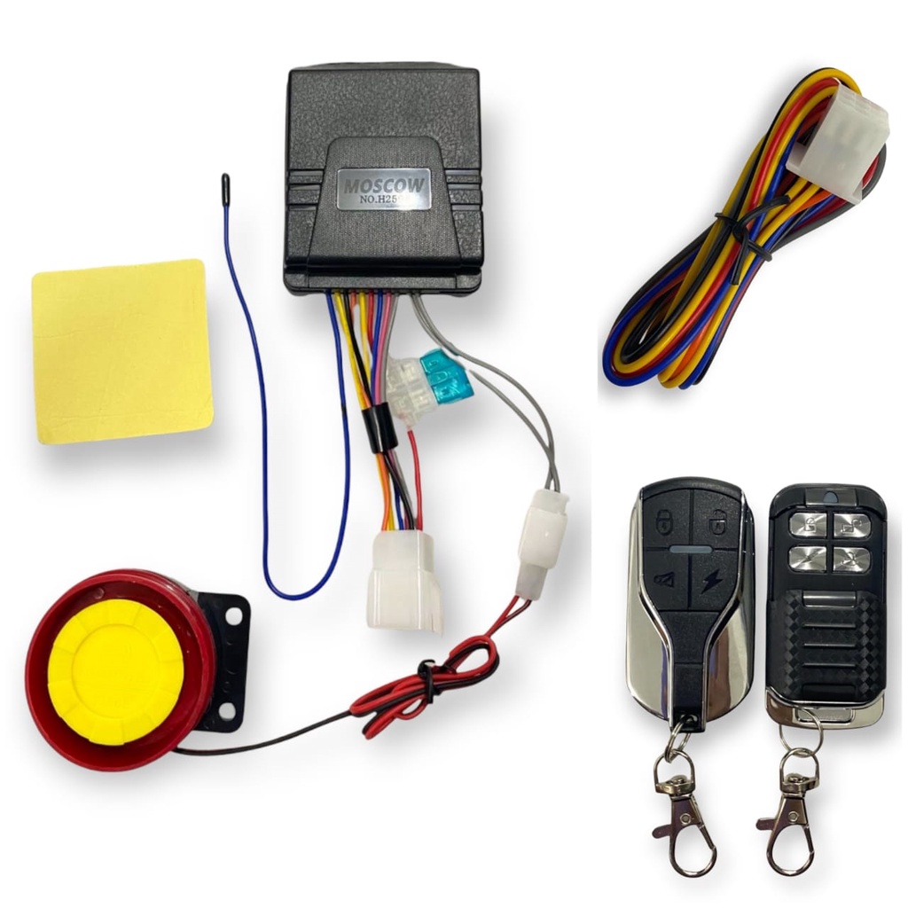 Alarm Motorcycle V12 Can STARTER 2 REMOTE ANTI MALING Vibration SENSOR