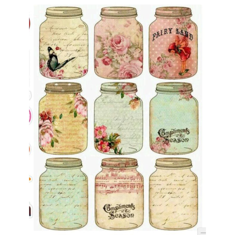 stickers colored aesthetic for diy scrapbook journal flower vintage brand shopee philippines