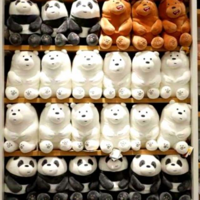 we bare bears sitting plush
