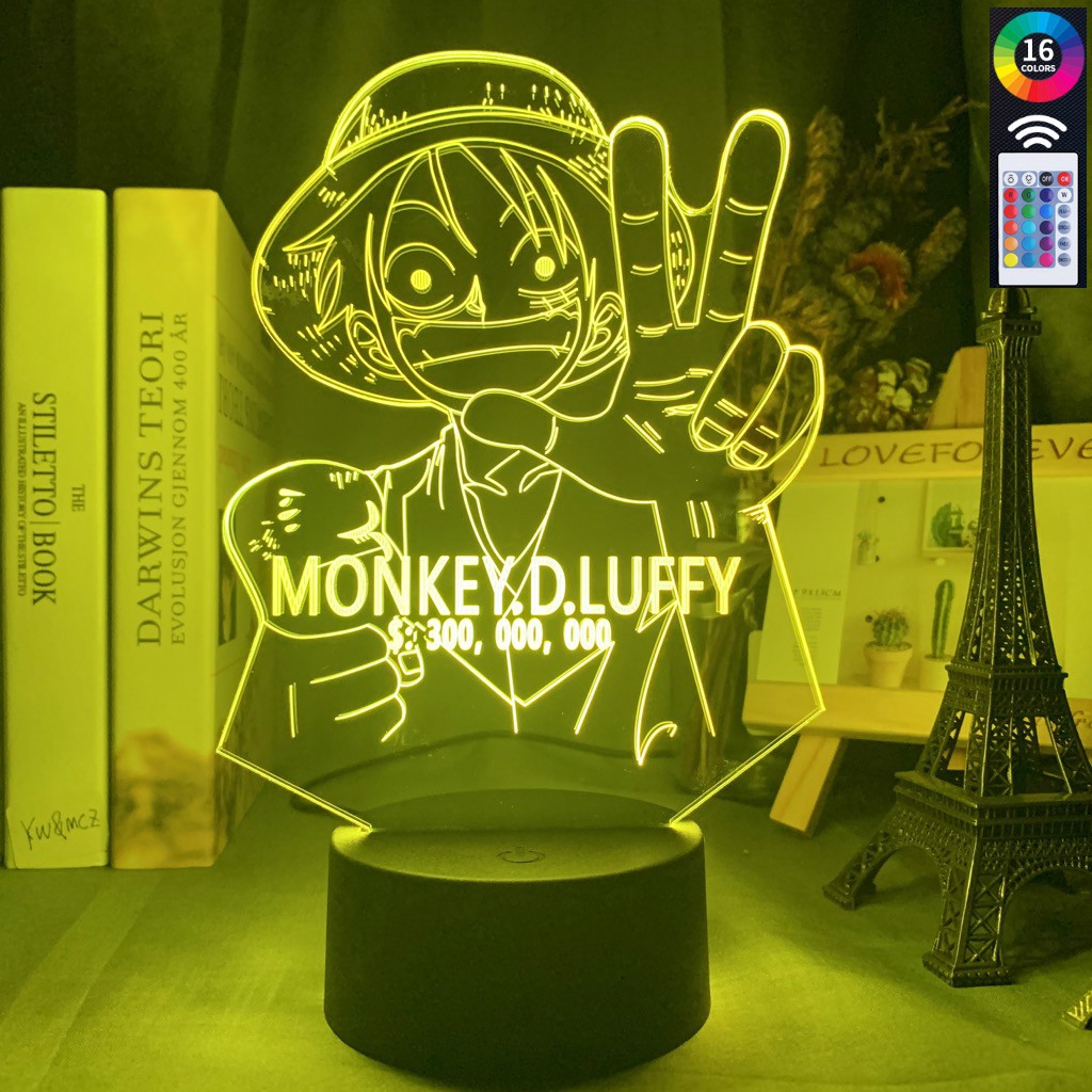 Anime One Piece Monkey D Luffy Figure Kids Night Light Led Color Changing Atmosphere For Child Bedroom Bedside Decor Desk Lamp Shopee Philippines