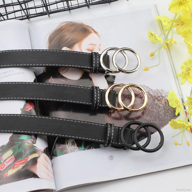 double leather belt