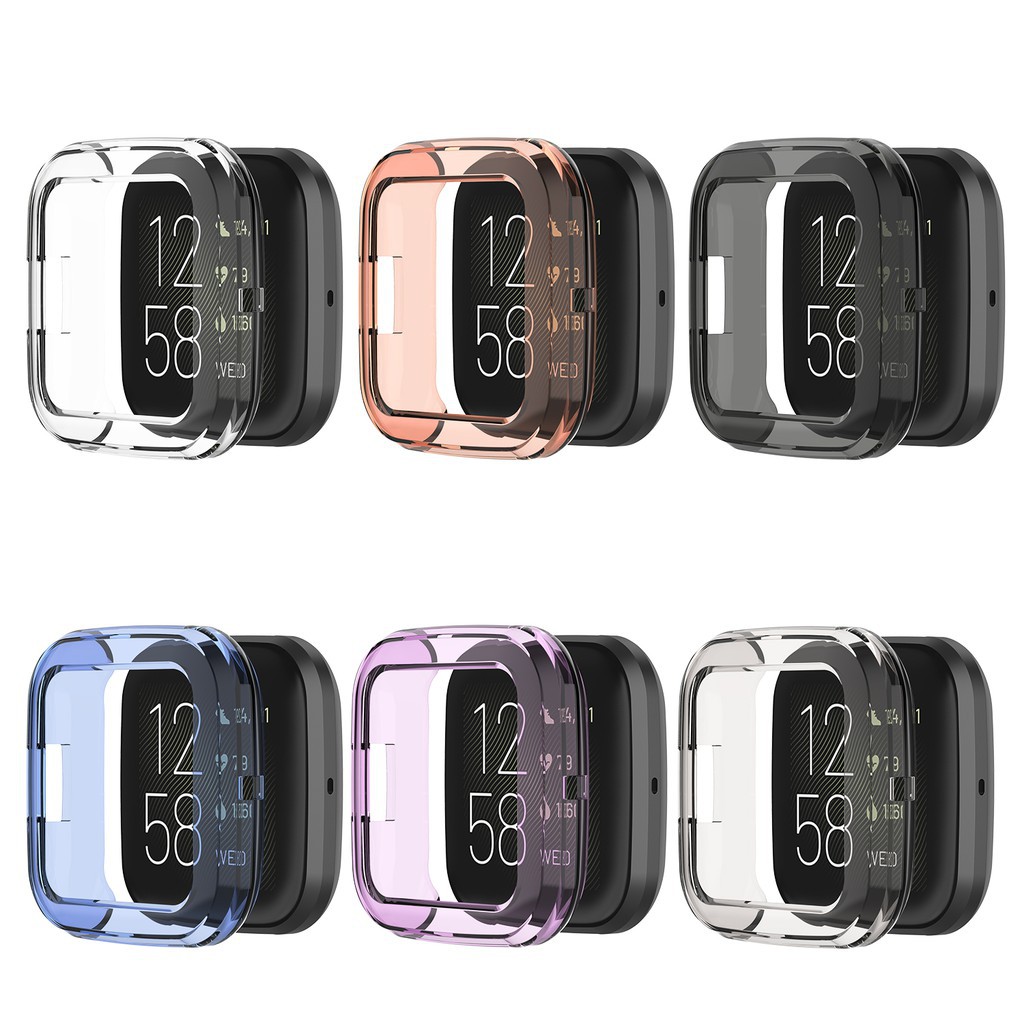 Fitbit Versa 2 Watch Case Soft TPU Protector Case Cover Clear ...