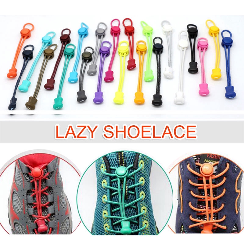 2Pcs Elastic NoTie Locking Shoelaces Shoe Laces with Buckles for Sport Shoes Shopee Philippines