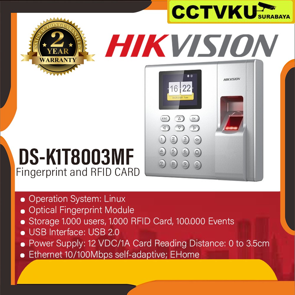 Hikvision FINGERPRINT ACCESS CONTROL DSK1T8003MF Shopee Philippines