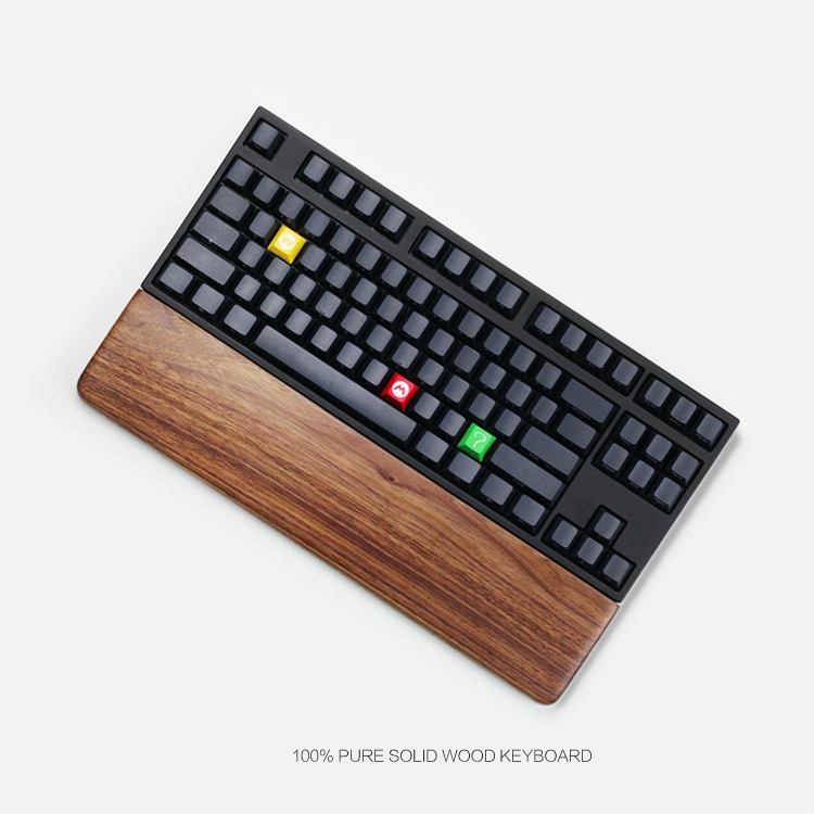 Keyboard hand holder black walnut mechanical keyboard walnut solid wood