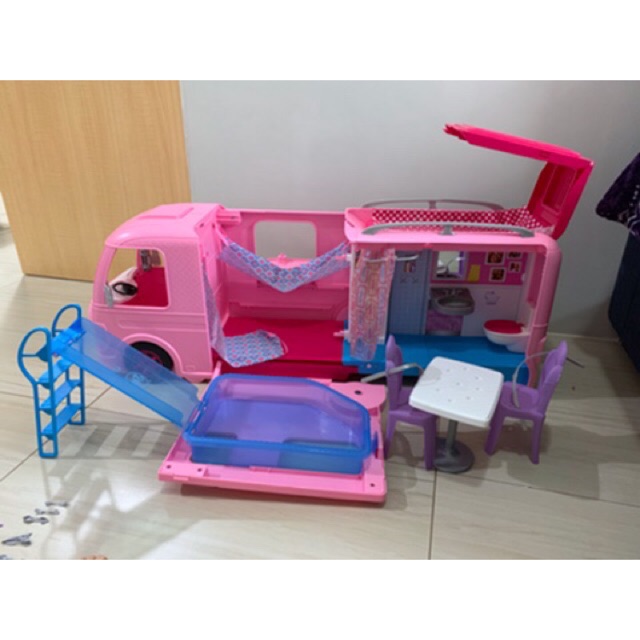 barbie camper with pool