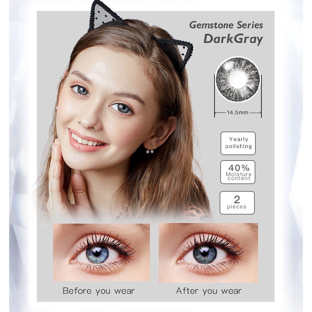 Elliecoo colored eye lenses contact lenses Gemstone series natural