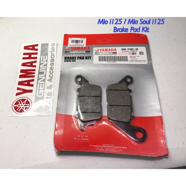 Mio i125 / Mio Soul i125 Brake Pad Kit Genuine Yamaha Shopee Philippines