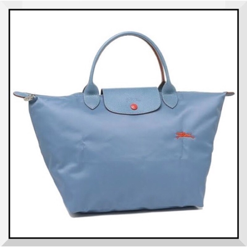 L X ngchamp Le Pliage Top Handle Medium in Blue Mist Bag | Shopee ...