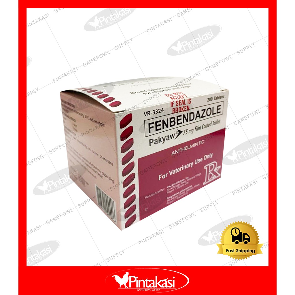 10 Tablets Pakyaw Fenbendazole 75mg Anthelmintic Broad-Spectrum ...