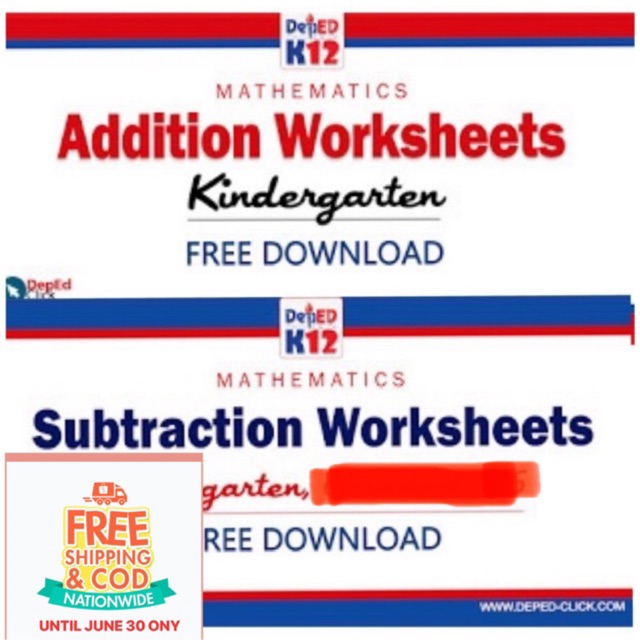 kindergarten addition and subtraction worksheets shopee philippines