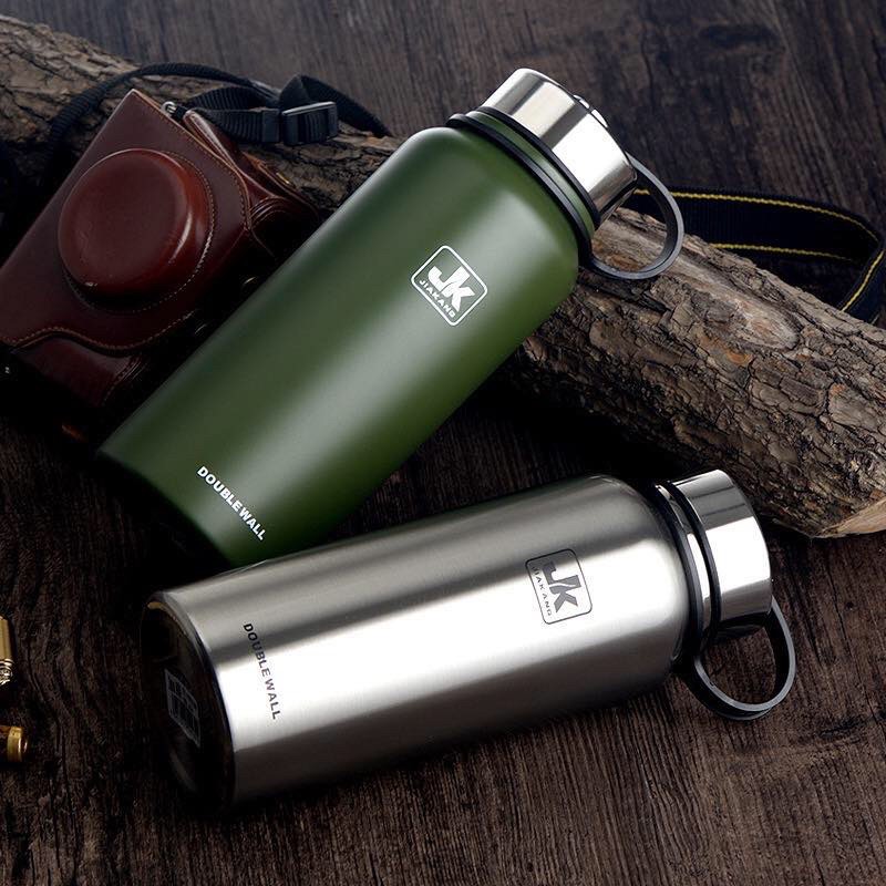 JK Double Wall Stainless Steel Thermos Vacuum Sport Tumbler Water Bottle 1 Liter(no logo