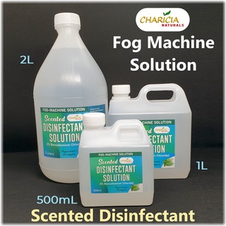 Charicia Naturals Scented Disinfectant Fog Machine Solution 500mL (Peppermint + Eucalyptus Scent) 1%