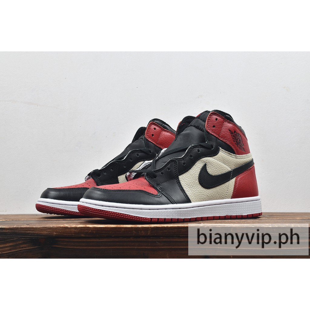 jordan 1 bred toe 2018