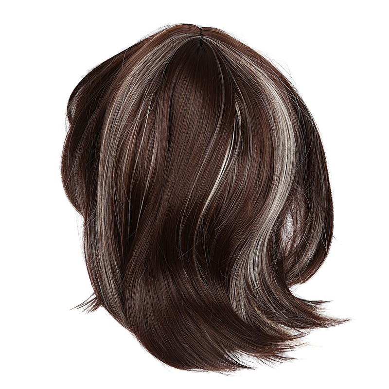 Women Cosplay Wig Haired Girls Medium Long Hair With Mixed Gold