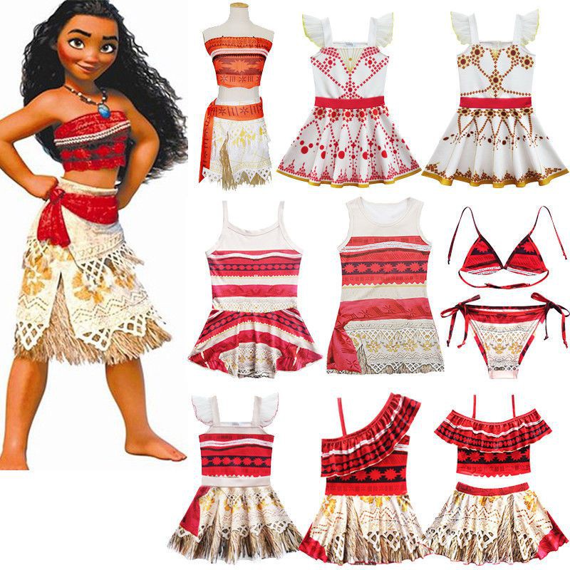 Kids Moana Hawaiian Princess Girls Party Cosplay Fancy Dress Costume Swimwear Shopee Philippines