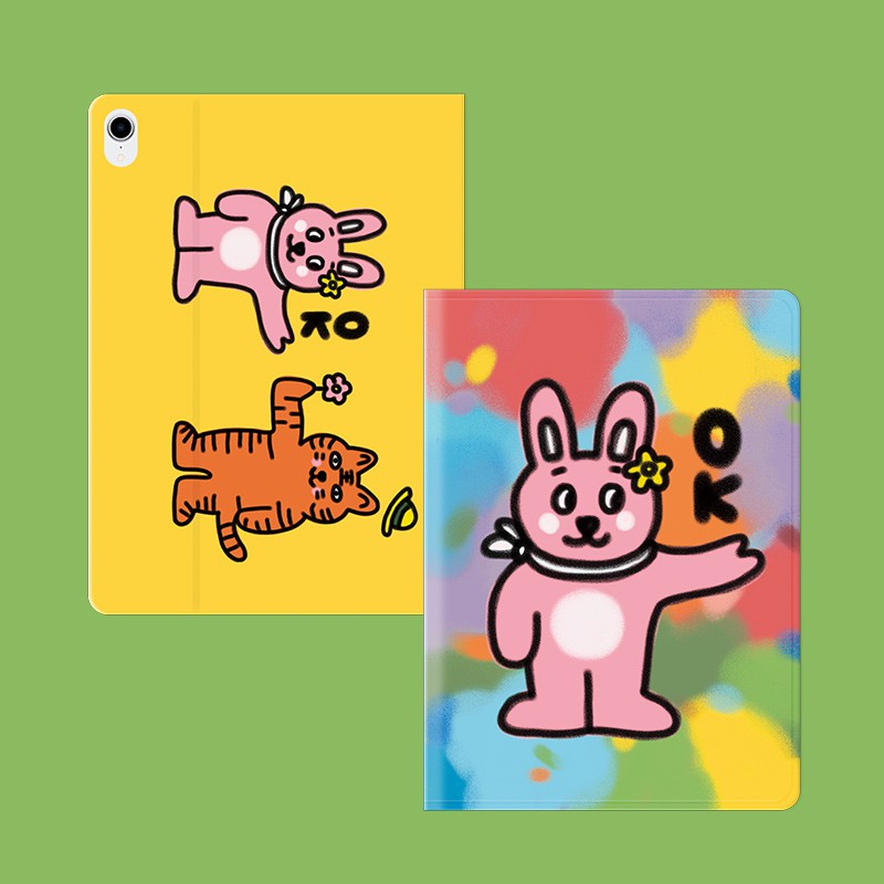 ❃☞Tsundere rabbit tablet all-inclusive soft shell cartoon with pen slot  protective cover holster ipa | Shopee Philippines