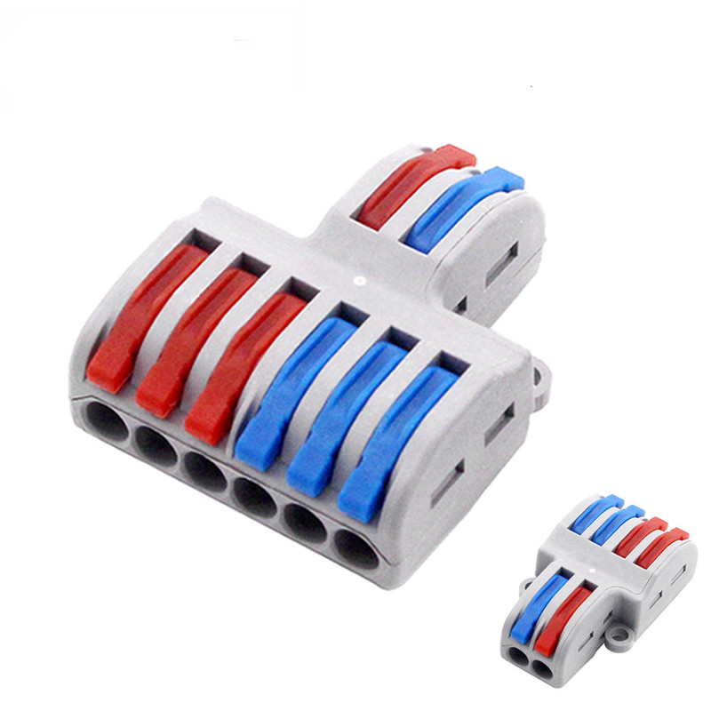 5PCS SPL-42/62 2 In 4/6 Out Mini Quick Wire Connector Wiring Cable Connector