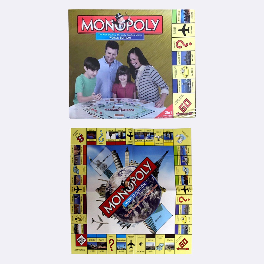 Monopoly Snakes & Ladders Game 2 in 1 World Edition Shopee Philippines
