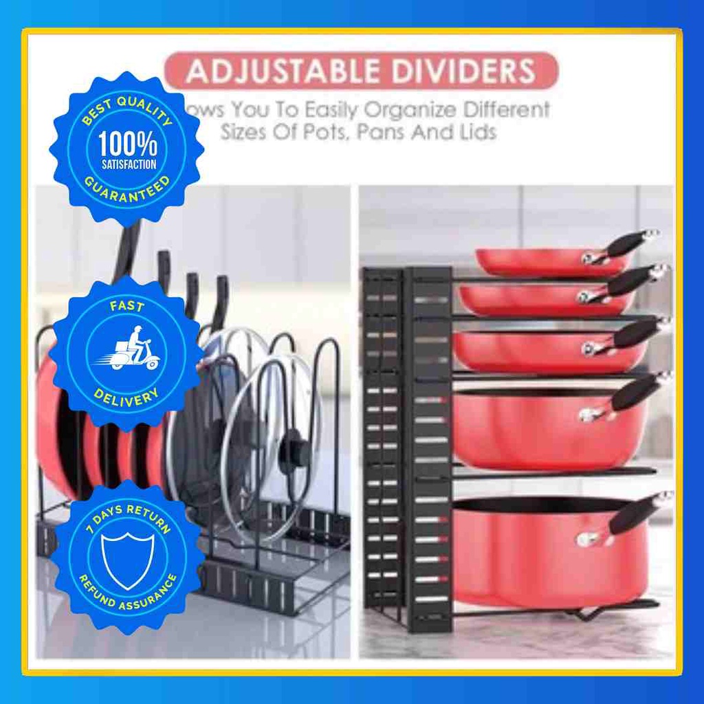 Original Japan 8 Layer Metal Shelf Rack Pots and Pans Cabinet Organizer ...
