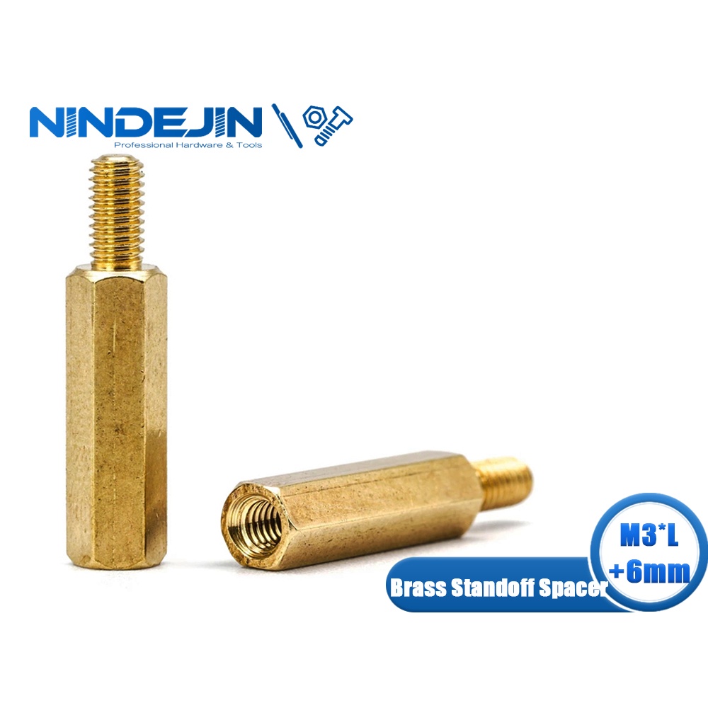 Lot De 20 Entretoises Hexagonales Laiton M3 50+6mm - Femelle/mâle Pour PCB Ou électronique