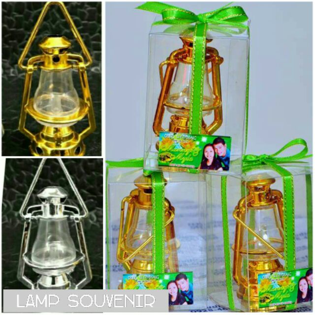 Mini Lamp In Acetate Box Wedding Souvenir Ideas Diy Souvenir