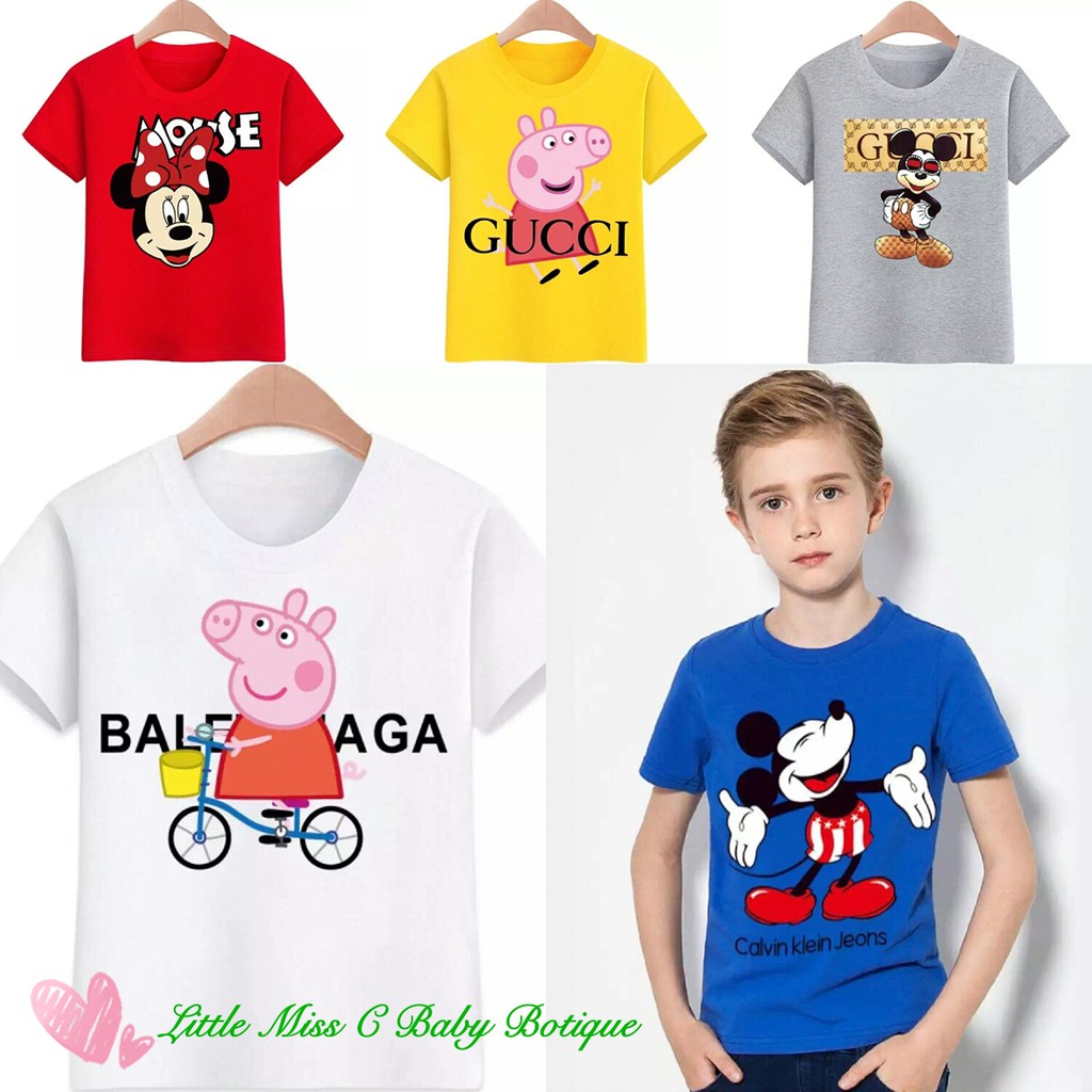Gucci Mickey Mouse Inspi OEM Shirt Kids T-shirt- 3-4 Years | Shopee  Philippines
