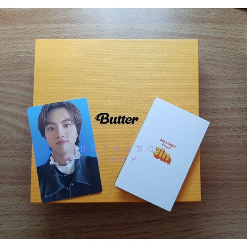 BTS - BUTTER with JIN photocard and Message card (CREAM) | Shopee ...