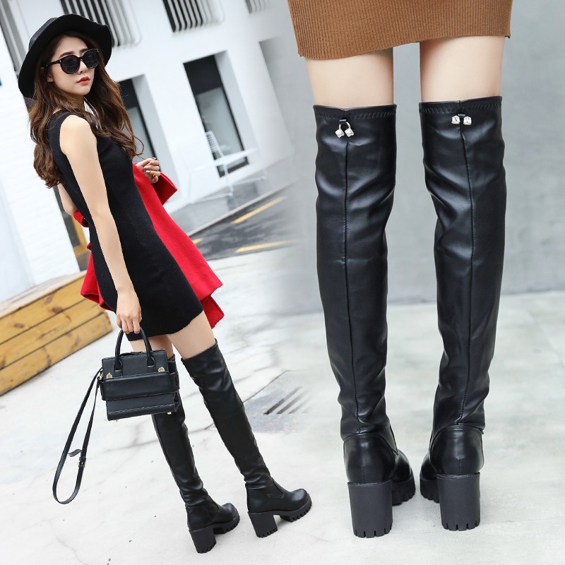 leather shiny boots