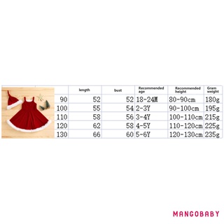 MG-2Pcs Kids Christmas Outfit, Fluffy Stitching Spaghetti Strap Sleeveless Slip Dress + Knotted Hat for Girls, 18 Months to 6 Years #3