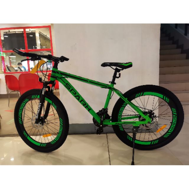 neon green bicycle