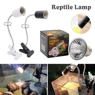 Reptile Heat Lamp Adjustable Habitat Basking Heat Lamp with Holder&Switch for Turtle Lizard Reptile