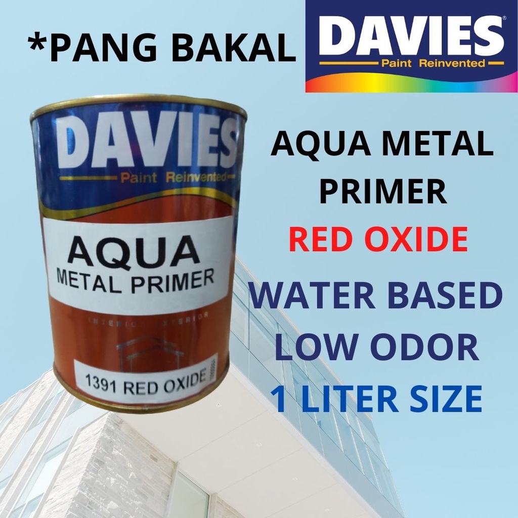 Davies Liter Aqua Metal Primer Red Oxide Water Based 1L Shopee