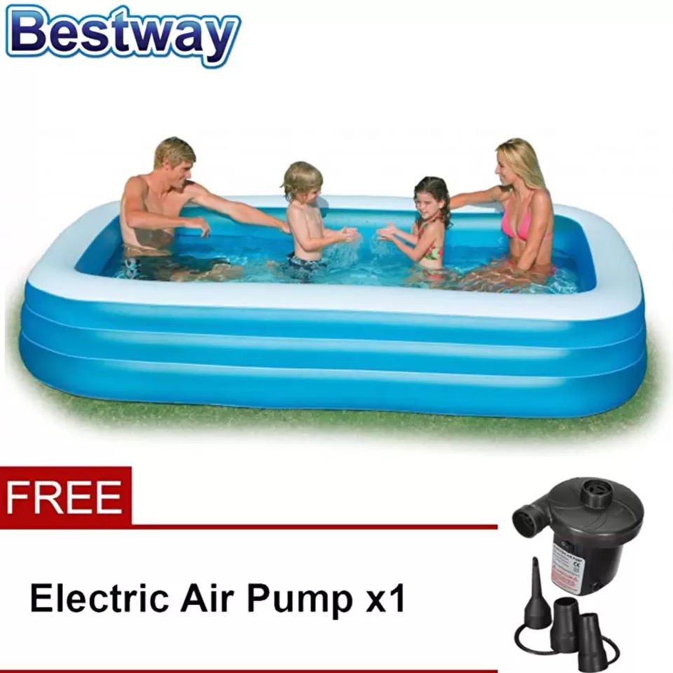 Bestway 54009 home swimming pool 305 * 183 * 56cm with pump | Shopee ...