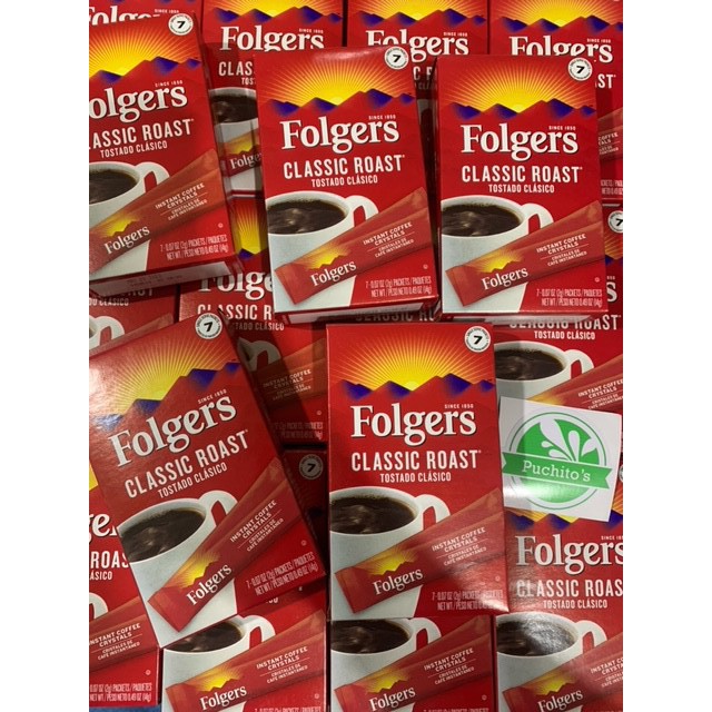 Folger's Classic Roast Instant Coffee Singles 7 packets Shopee Philippines
