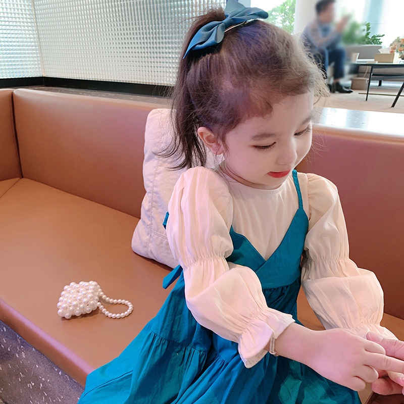 Baby Girls Princess Dress Kids Long Sleeve Beautiful Little Girl Skirt Korean Style Pure Cotton