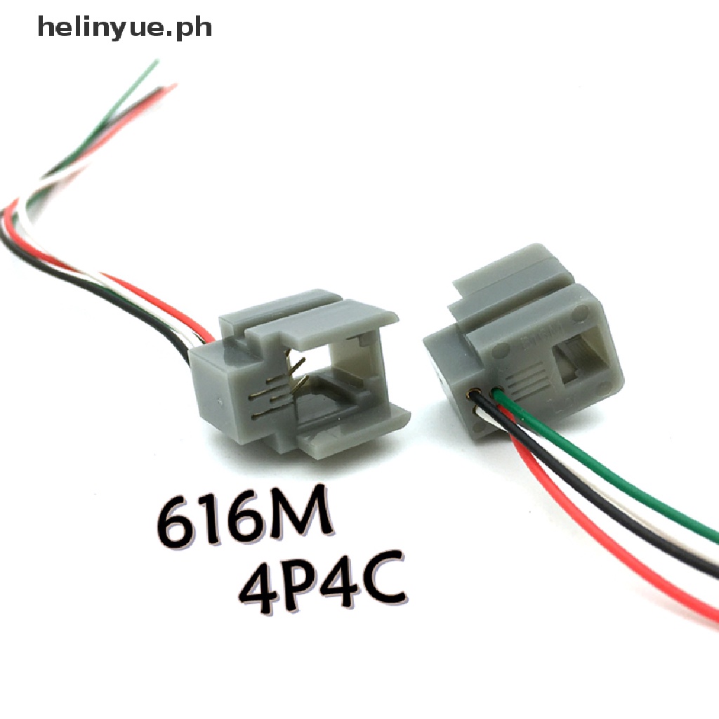 helinyue 10Pcs RJ11 RJ12 RJ45 Telephone Female Socket Connector With Wire  4P4C 6P6C 8P8C ph  Shopee Philippines