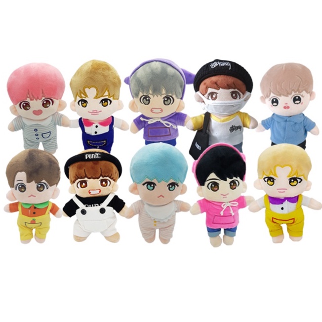 Korea K-pop Doll Plush Toys Cute Baby Doll Body+Clothes Idol Boy Band ...