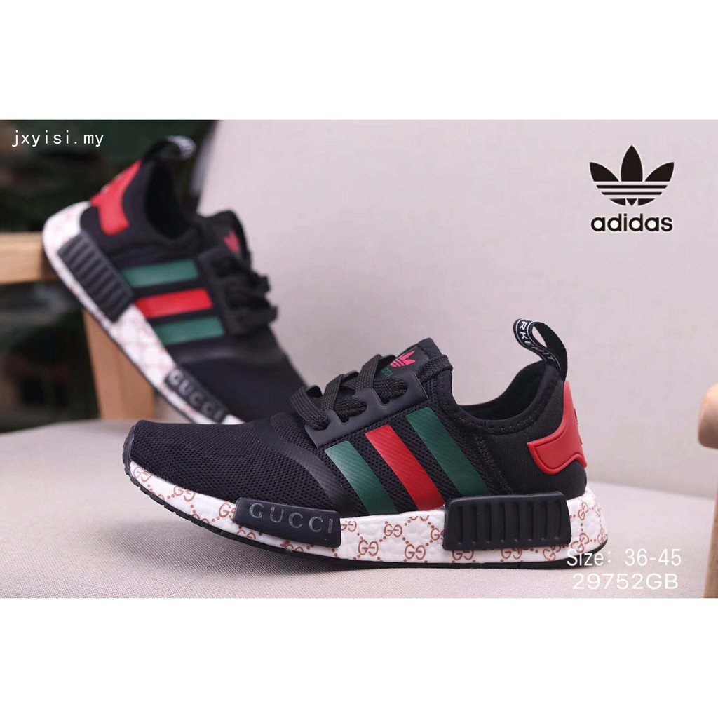 Adidas Nmd Mesh Running Shoes Gucci Black Sport Shoes Woman Men
