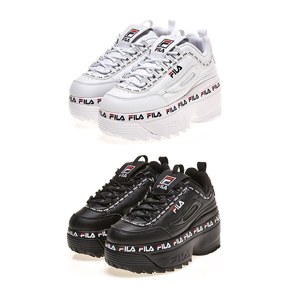 fila disruptor wedge white