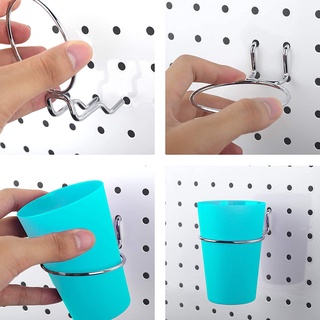 7 Sets Pegboard Hooks with Pegboard Cups Ring Style Pegboard Blue #5